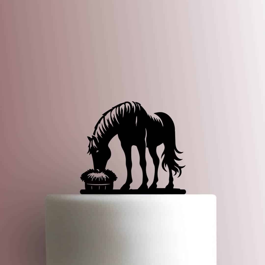 Horse Eating Hay 225-C148 Cake Topper