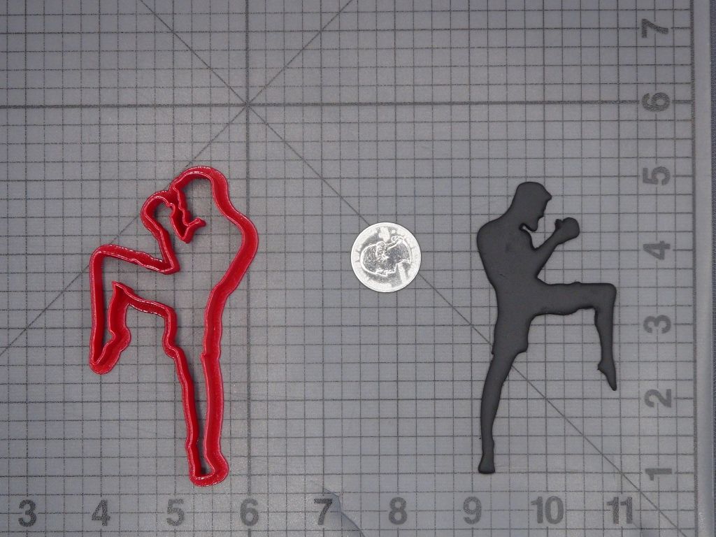 Kick Boxer Body 266-L949 Cookie Cutter Silhouette