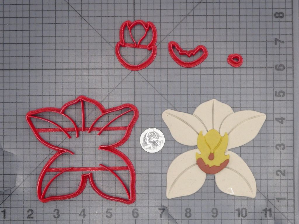 Orchid Flower 266-L892 Cookie Cutter Set